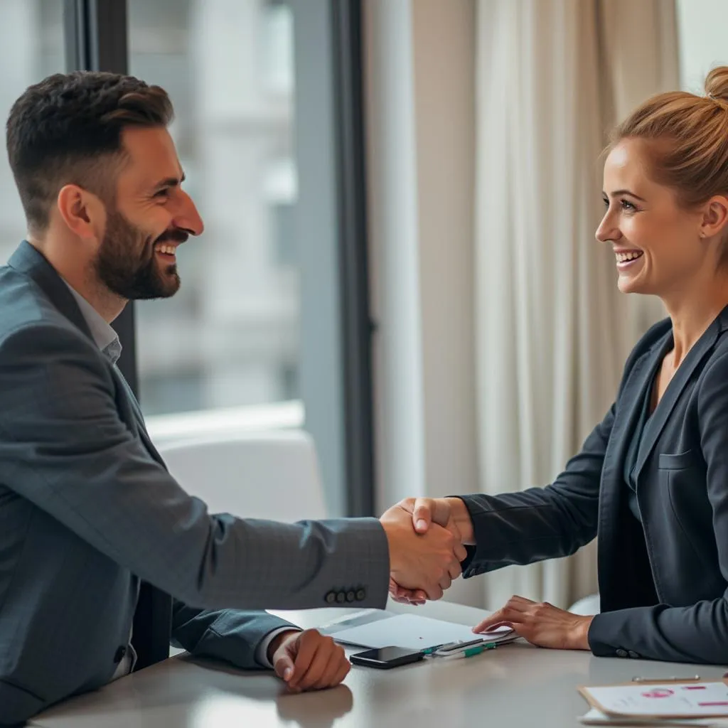 Célébration d'un succès client